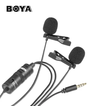 BOYA BY-M1DM Dual Head Lavalier Omnidirectional Condenser Microphone Audio Record for iPhone Andriod DSLR Canon Nikon Camcorder
BOYA BY-M1DM Dual Head Lavalier Omnidirectional Condenser Microphone Audio Record for iPhone Andriod DSLR Canon Nikon Camcorder