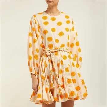 OUSHANG round neck pleated 2020 niche printed lantern sleeve lace design holiday style pleated printed dress female
OUSHANG round neck pleated 2020 niche printed lantern sleeve lace design holiday style pleated printed dress female