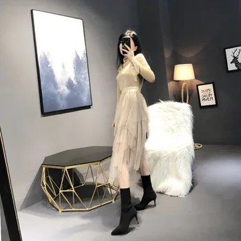 autumn and winter 2020 high heel shoes, Socks and boots women's pointed elastic boots, thin heel medium tube
autumn and winter 2020 high heel shoes, Socks and boots women's pointed elastic boots, thin heel medium tube