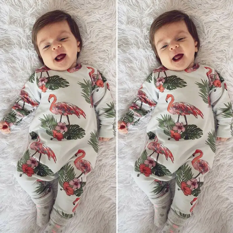 Autumn Newborn Baby Boy Girl 0=24M Clothes Flamingo Romper Jumpsuit Overall Outfit Set
Autumn Newborn Baby Boy Girl 0=24M Clothes Flamingo Romper Jumpsuit Overall Outfit Set