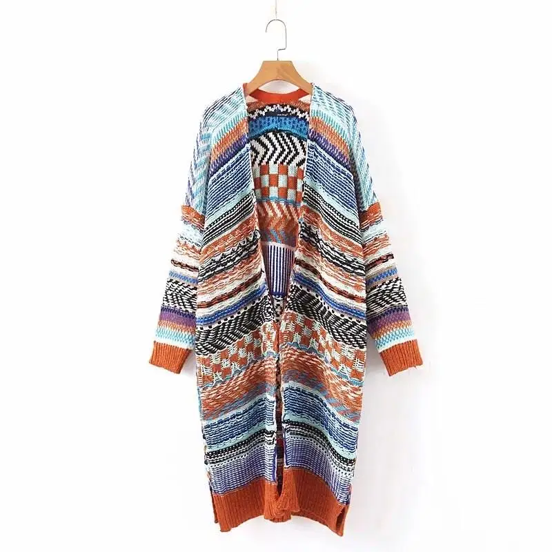 Autumn Winter Vintage Ethnic Style Sweaters Cardigan Cardigans Women Loose Colorful Knitting Shawl Sweater
Autumn Winter Vintage Ethnic Style Sweaters Cardigan Cardigans Women Loose Colorful Knitting Shawl Sweater