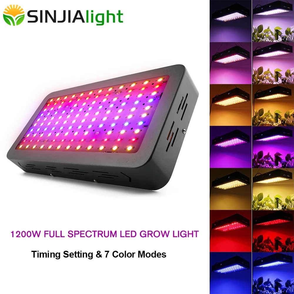 New Design 1200W LED Grow Light Full Spectrum Bloom Growth 120LEDs Timing Plant Lamp for indoor vegs flowers tent greenhouse
New Design 1200W LED Grow Light Full Spectrum Bloom Growth 120LEDs Timing Plant Lamp for indoor vegs flowers tent greenhouse