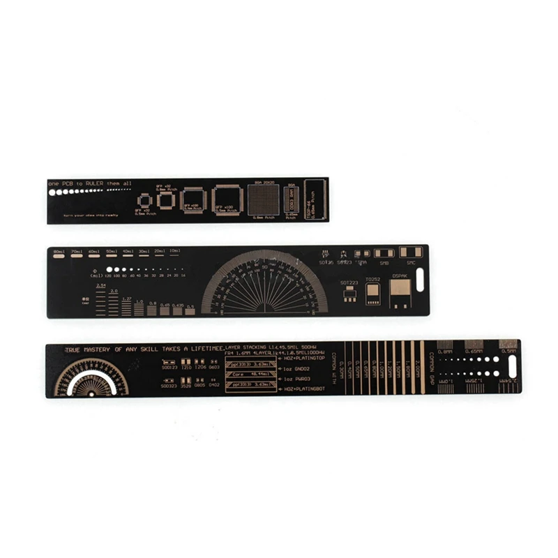 New 15/20/25cm Multifunctional PCB Ruler Measuring Tool Resistor Capacitor Chip IC Electronic Straight Scale Engineering Ruler
New 15/20/25cm Multifunctional PCB Ruler Measuring Tool Resistor Capacitor Chip IC Electronic Straight Scale Engineering Ruler