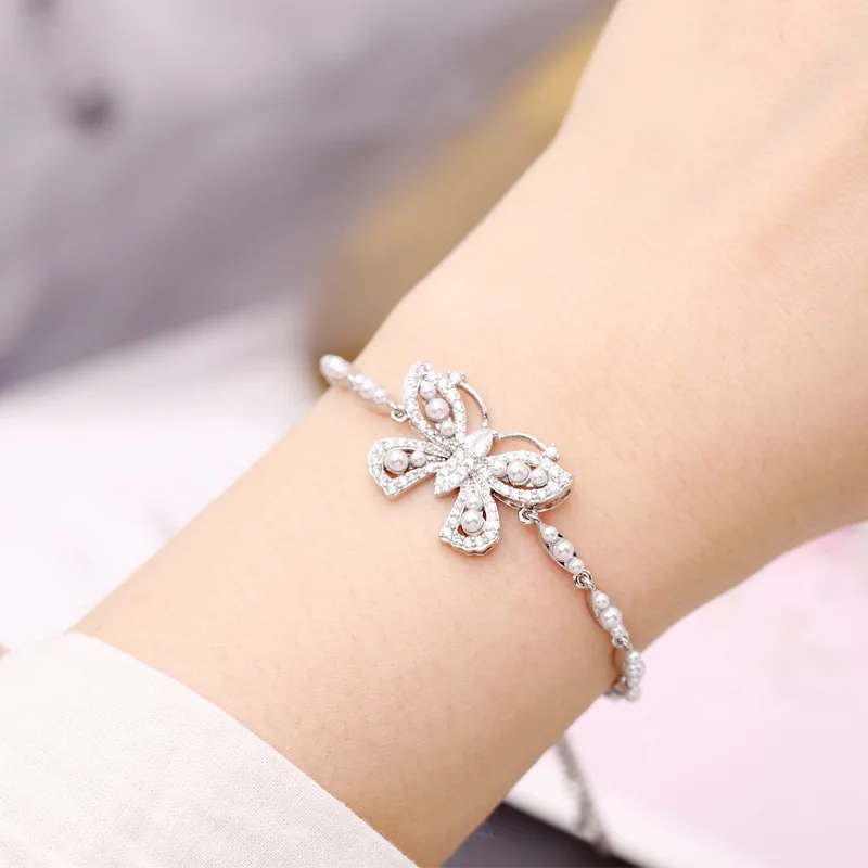 SWOUR New Fashion Jewelry White Gold Color Cubic Zirconia Butterfly Pearl Design Adjustable Bracelet Femme Top Quality S614
SWOUR New Fashion Jewelry White Gold Color Cubic Zirconia Butterfly Pearl Design Adjustable Bracelet Femme Top Quality S614