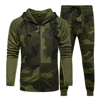 2020 Spring and Autumn Sports Suits Two-piece European and American Men's Stitching Hooded Camouflage Suits Sports and Leisure
2020 Spring and Autumn Sports Suits Two-piece European and American Men's Stitching Hooded Camouflage Suits Sports and Leisure