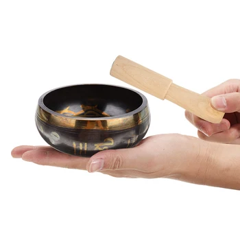 11.5cm Copper Buddhism Alms Bowl Yoga Tibetan Sound Bowl Therapy Chakra Meditation Singing Bowl Decor Craft With Wood Hammer 
11.5cm Copper Buddhism Alms Bowl Yoga Tibetan Sound Bowl Therapy Chakra Meditation Singing Bowl Decor Craft With Wood Hammer