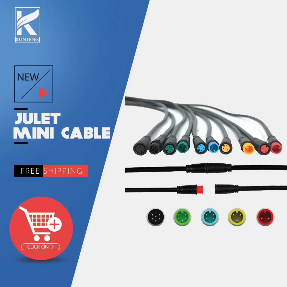 Julet Mini Connector 2 3 4 5 6 Pin Waterproof Pulg Cable Electrical Bicycle Ebike Extension Cable Connector for Ebike Parts
Julet Mini Connector 2 3 4 5 6 Pin Waterproof Pulg Cable Electrical Bicycle Ebike Extension Cable Connector for Ebike Parts