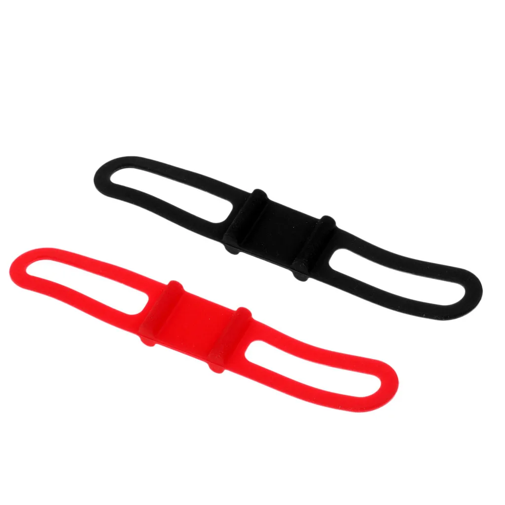 2Pcs Bicycle Silicone Band Cycling Bike Elastic Strap, Handlebar Flashlight Phone Strap, Tie Mount Holder Black/Red 2Pcs Bicycle Silicone Band Cycling Bike Elastic Strap, Handlebar Flashlight Phone Strap, Tie Mount Holder Black/Red