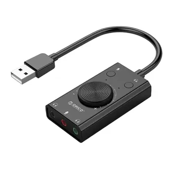 ORICO Portable USB External Sound Card Microphone Earphone Two-in-One With 3-Port Output Volume Adjustable For Windows/Mac/Linux
ORICO Portable USB External Sound Card Microphone Earphone Two-in-One With 3-Port Output Volume Adjustable For Windows/Mac/Linux