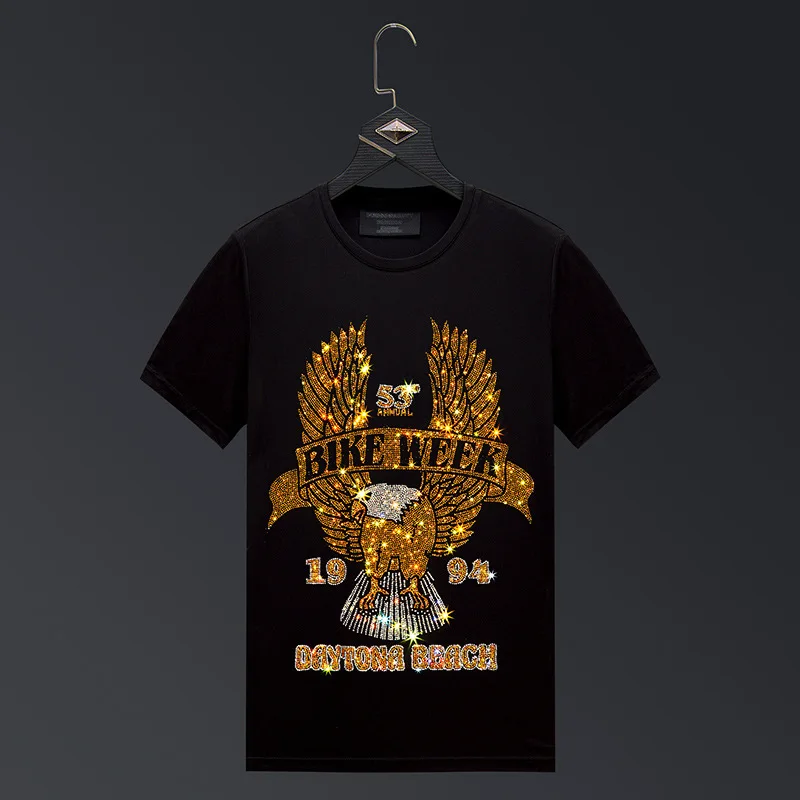 2024 Eagle Rhinestones Men T Shirts Fashion Streetwear Slim Mercerized Cotton O Neck Short Sleeve Casual Tshirts Plus Size 6XL
2024 Eagle Rhinestones Men T Shirts Fashion Streetwear Slim Mercerized Cotton O Neck Short Sleeve Casual Tshirts Plus Size 6XL