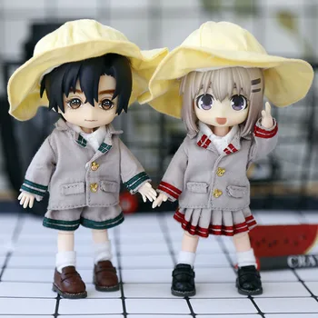 Ob11 baby body9 GSC clay head student uniform school uniform set 4 pieces hat+coat+T-shirt+pant Doll clothes accessories 
Ob11 baby body9 GSC clay head student uniform school uniform set 4 pieces hat+coat+T-shirt+pant Doll clothes accessories