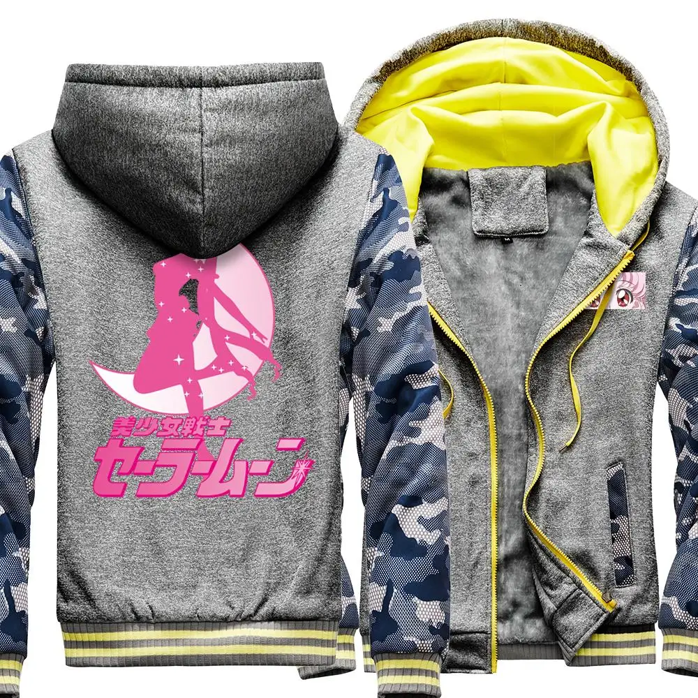 Cartoon Cute Pink Sailor Moon Printing Jacket Man Plus Velvet Thicken Overcoat Mens Harajuku Comfortable Jackets Male Hoodies
Cartoon Cute Pink Sailor Moon Printing Jacket Man Plus Velvet Thicken Overcoat Mens Harajuku Comfortable Jackets Male Hoodies