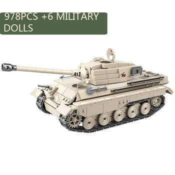 978PCS WW2 Military Germany Tiger King Tank World War 2 Soldier Weapon Army Educational Building Blocks Bricks Toys For children
978PCS WW2 Military Germany Tiger King Tank World War 2 Soldier Weapon Army Educational Building Blocks Bricks Toys For children