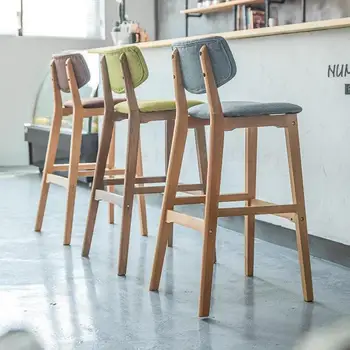 Solid wood bar chair home modern minimalist high chair stool guide table restaurant nordic backrest bar chair
Solid wood bar chair home modern minimalist high chair stool guide table restaurant nordic backrest bar chair