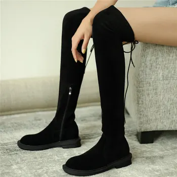 2020 Thigh High Oxfords Shoes Women Lace Up Genuine Leather Low Heel Over The Knee High Boots Female Long Shaft Fashion Sneakers
2020 Thigh High Oxfords Shoes Women Lace Up Genuine Leather Low Heel Over The Knee High Boots Female Long Shaft Fashion Sneakers
