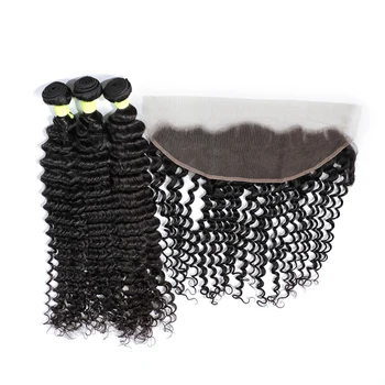 30 36 40 Inch Deep Wave 13x4 Human Hair 3 4 Bundles With Frontal Peruvian Curly Virgin Hair Extension Lace Closure Water Weave
30 36 40 Inch Deep Wave 13x4 Human Hair 3 4 Bundles With Frontal Peruvian Curly Virgin Hair Extension Lace Closure Water Weave