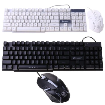 Gaming Keyboard and Wired Mouse Combo Set LED Light Backlight for Computer PC
Gaming Keyboard and Wired Mouse Combo Set LED Light Backlight for Computer PC