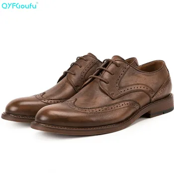 QYFCIOUFU New Arrival Shoes Men's Business Genuine Leather British Style Shoes Men Dress Wedding Shoes Breathable Brogue Shoes
QYFCIOUFU New Arrival Shoes Men's Business Genuine Leather British Style Shoes Men Dress Wedding Shoes Breathable Brogue Shoes