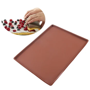 Nonstick Multi-function Baking Pastry Tool Swiss Roll Cake Mat Flexible Baking Tray Jelly Roll Pan Silicone Mold Bakeware
Nonstick Multi-function Baking Pastry Tool Swiss Roll Cake Mat Flexible Baking Tray Jelly Roll Pan Silicone Mold Bakeware