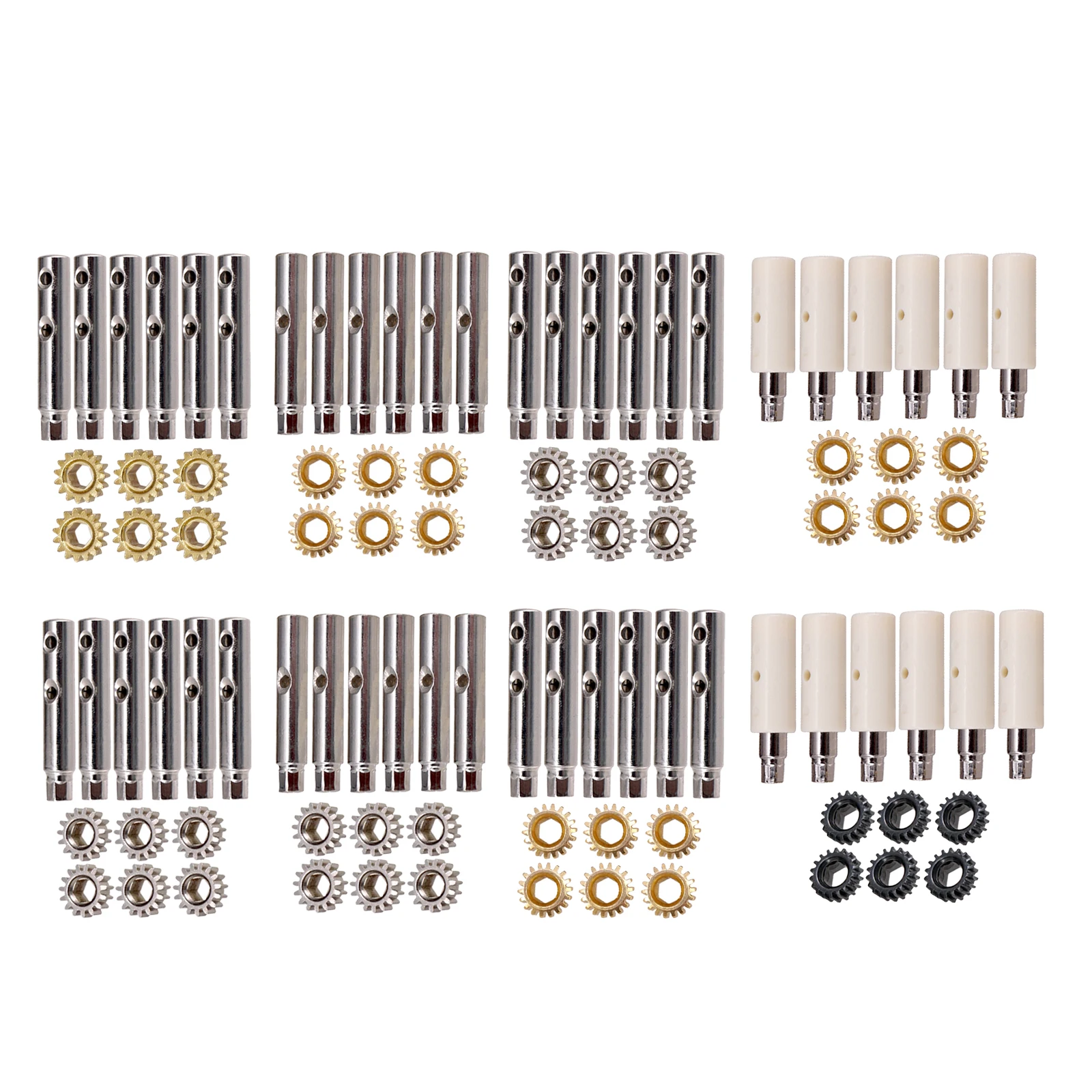 6pcs Hexagonal Open Gear Tuners Tuning Pegs Machine Heads Mount Hex Hole 1/18 1/15 Gears and Legs for Guitar Instruments 6pcs Hexagonal Open Gear Tuners Tuning Pegs Machine Heads Mount Hex Hole 1/18 1/15 Gears and Legs for Guitar Instruments
