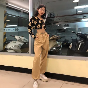 New Floral Print Crop Top Women Casual O-neck Loose Full Sleeve Slim Buttons Slim Black T-shirts Womens Clothing Club Outfits
New Floral Print Crop Top Women Casual O-neck Loose Full Sleeve Slim Buttons Slim Black T-shirts Womens Clothing Club Outfits