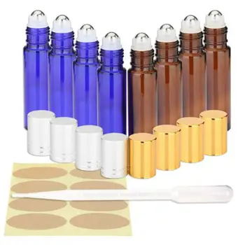 8pcs Roll On Bottles 10ml Essential Oil Glass Bottles with Stainless Steel Roller Balls Refillable Containers for Perfume
8pcs Roll On Bottles 10ml Essential Oil Glass Bottles with Stainless Steel Roller Balls Refillable Containers for Perfume