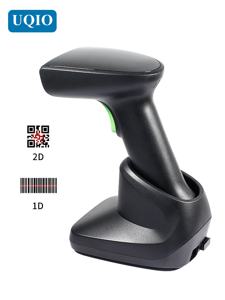 

1D/2D Rechargeable Battery Wireless Barcode Scanner QR Bar Code Rearder with Charging Base WHS-20