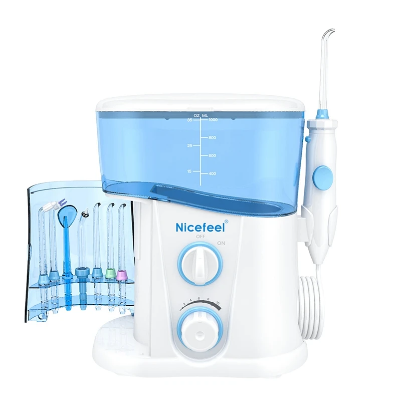 Nicefeel Water Flosser Oral Irrigator Teeth Cleaner 1000ML Big Water Tank with 7 Multifunctional Tips EU Plug
Nicefeel Water Flosser Oral Irrigator Teeth Cleaner 1000ML Big Water Tank with 7 Multifunctional Tips EU Plug