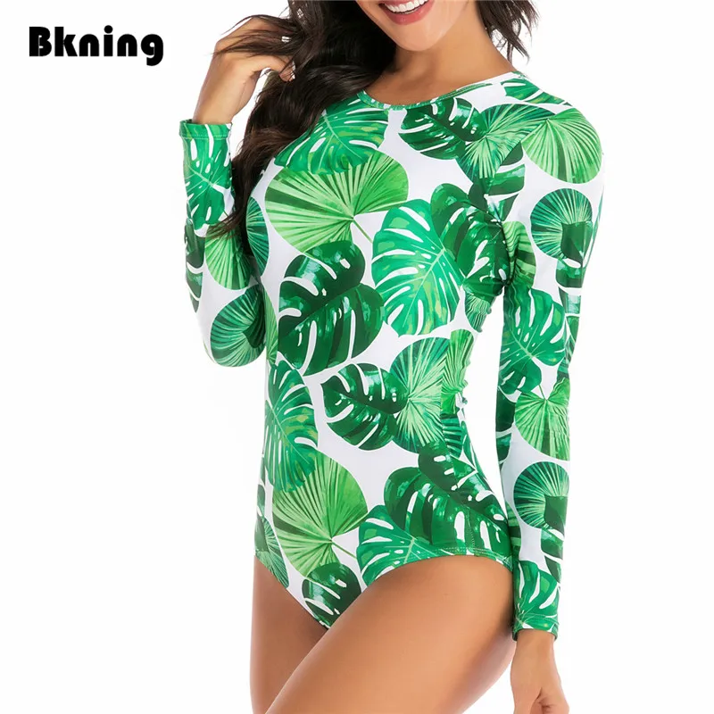 Bkning Tropical Swimsuits for Women Green Leaf Swimsuit One-piece Suits Long Sleeve Swimwear One Piece Swim Wear Back Zipper XXL
Bkning Tropical Swimsuits for Women Green Leaf Swimsuit One-piece Suits Long Sleeve Swimwear One Piece Swim Wear Back Zipper XXL