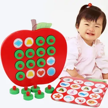 Children's Wooden Intelligence Memory Chess Training Board 3D Puzzle Apple Memory Matching Game Interactive Toys
Children's Wooden Intelligence Memory Chess Training Board 3D Puzzle Apple Memory Matching Game Interactive Toys