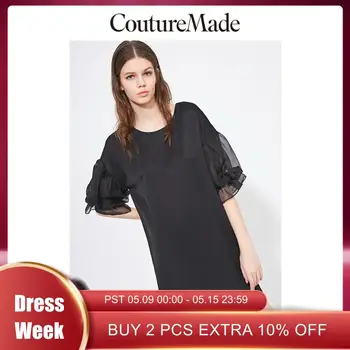 Vero Moda CoutureMade Women's Mulberry Silk Spliced Sleeves Draped Party Dress | 31926Z523 
Vero Moda CoutureMade Women's Mulberry Silk Spliced Sleeves Draped Party Dress | 31926Z523