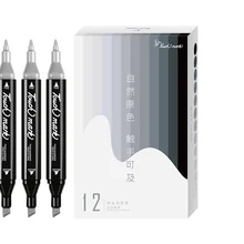 Gray series Marker pen Set 12 Color Beginner Basic Painting Marker brush pen Set Professional Matching Color System
Gray series Marker pen Set 12 Color Beginner Basic Painting Marker brush pen Set Professional Matching Color System