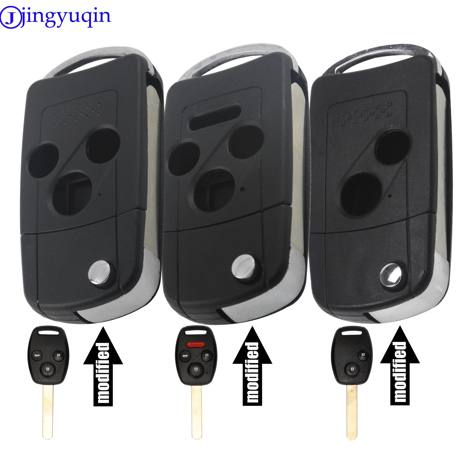 jingyuqin 10p Modified 2 3 4 Buttons Refit Remote Flip Car Key For Honda Accord Civic Pilot 3 Button +Panic Shell Case Fob Entry
jingyuqin 10p Modified 2 3 4 Buttons Refit Remote Flip Car Key For Honda Accord Civic Pilot 3 Button +Panic Shell Case Fob Entry
