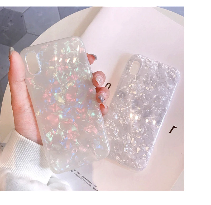 For iPhone 7 Case For iPhone 6 6s 8 Plus Dream Shell Pattern Cases For iPhone XR XS Max Soft TPU Silicone Glitter Luxury Cover For iPhone 7 Case For iPhone 6 6s 8 Plus Dream Shell Pattern Cases For iPhone XR XS Max Soft TPU Silicone Glitter Luxury Cover