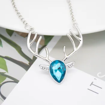 5 Zircon Love heart Elk Head Small Art Elf Antlers pendant Necklace Animal Fox Christmas Deer Necklace Lucky Amulet Jewelry
5 Zircon Love heart Elk Head Small Art Elf Antlers pendant Necklace Animal Fox Christmas Deer Necklace Lucky Amulet Jewelry