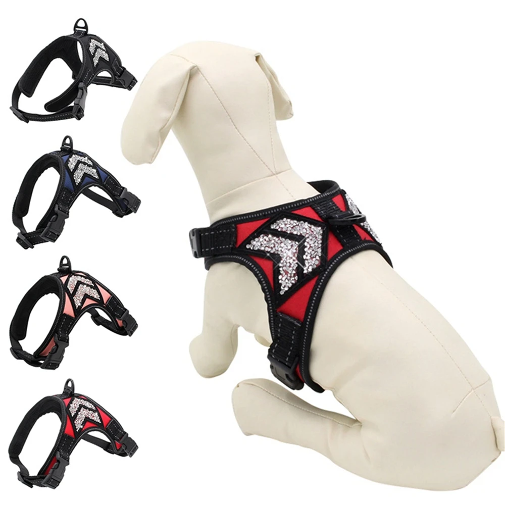 Cat Vest Harnesses Leash Lead Bling Rhinestone Reflective Kitten Harness Nylon Chest Strap for Pitbull Pug Small Medium Cat
Cat Vest Harnesses Leash Lead Bling Rhinestone Reflective Kitten Harness Nylon Chest Strap for Pitbull Pug Small Medium Cat