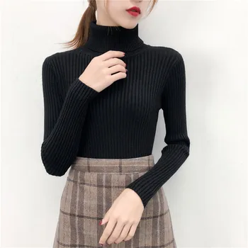 Woman Autumn and Winter 2019 New Slim Bottom Shirt Long Sleeve Sleeve Tight Knitted Shirt Thickening
Woman Autumn and Winter 2019 New Slim Bottom Shirt Long Sleeve Sleeve Tight Knitted Shirt Thickening