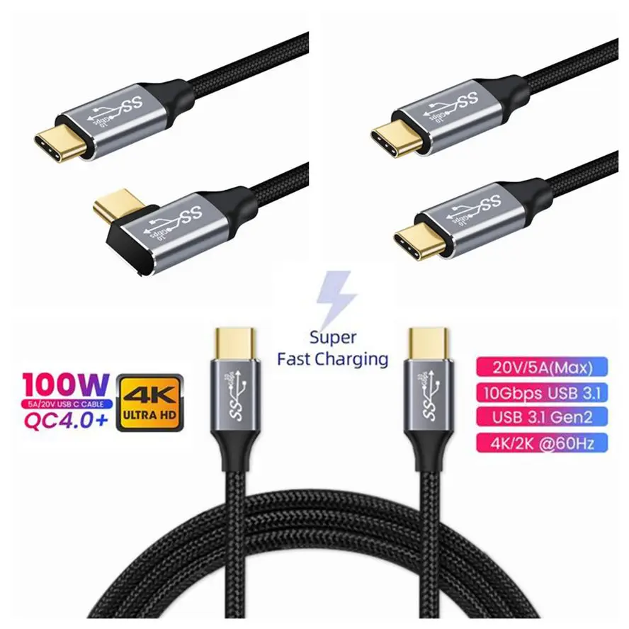 100W 5A PD USB-C USB 3.1 Gen2 10Gbps Thunderbolt 3 Cable For MacBook Air IPad Pro 2020 Nintendo SAMSUNG Note 20 QC4.0 PPS VR
100W 5A PD USB-C USB 3.1 Gen2 10Gbps Thunderbolt 3 Cable For MacBook Air IPad Pro 2020 Nintendo SAMSUNG Note 20 QC4.0 PPS VR
