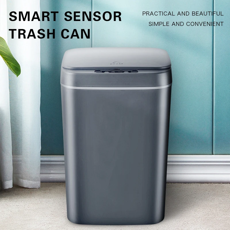 16L Intelligent Trash Can Automatic Sensor Dustbin Smart Sensor Electric Waste Bin Home Rubbish Can For Kitchen Bathroom Garbage
16L Intelligent Trash Can Automatic Sensor Dustbin Smart Sensor Electric Waste Bin Home Rubbish Can For Kitchen Bathroom Garbage