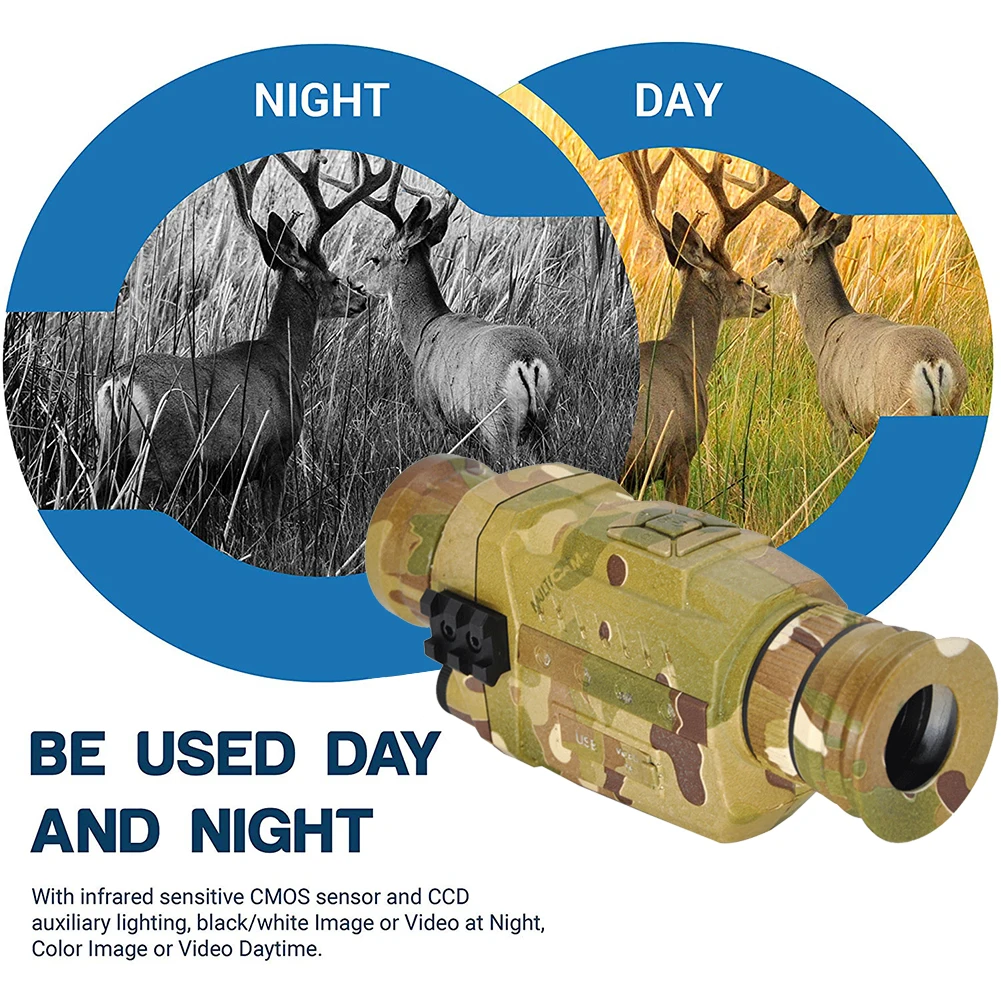 Night Vision Monocular 5X Infrared Digital Camera Video 200m Range Scope for Outdoor Hunting Camping Used To Takes Photos
Night Vision Monocular 5X Infrared Digital Camera Video 200m Range Scope for Outdoor Hunting Camping Used To Takes Photos