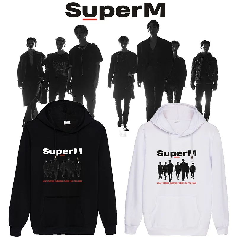 K-pop SuperM BAEKHYUN KAI Taeyong Taemin Mark Lucas Ten Thick Supporting Hoodies Kpop SuperM Sweatshirts Plus Size Pullovers
K-pop SuperM BAEKHYUN KAI Taeyong Taemin Mark Lucas Ten Thick Supporting Hoodies Kpop SuperM Sweatshirts Plus Size Pullovers