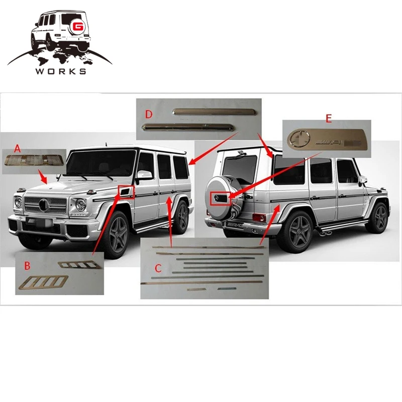 G class G wagon W463 G63 G65 G55 G400 G350 G500 A style side molding trims kit 1990~2018year W463 car trims parts
G class G wagon W463 G63 G65 G55 G400 G350 G500 A style side molding trims kit 1990~2018year W463 car trims parts