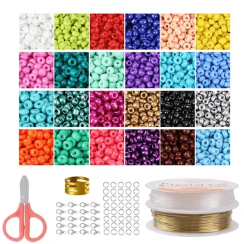 24 Colors Kids DIY Glass Handmade Beads Kit Jewelry Making Toy Set with Lobster Clasps Rings Scissors Elastic Cord Copper Wire
24 Colors Kids DIY Glass Handmade Beads Kit Jewelry Making Toy Set with Lobster Clasps Rings Scissors Elastic Cord Copper Wire