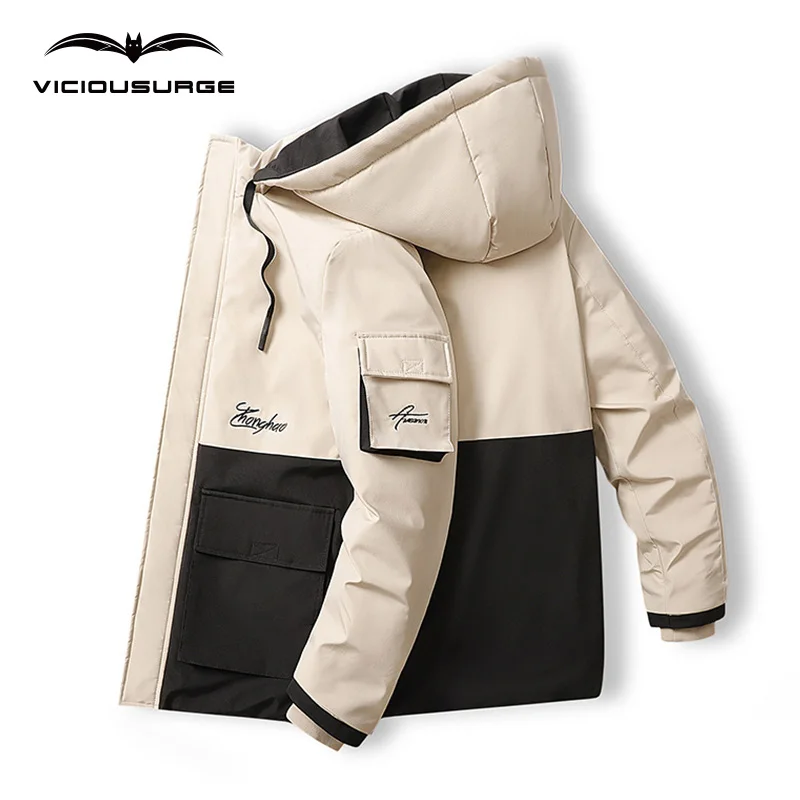 New Winter Jacket Men Thick Warm Parkas Jacket Men Hooded Solid Patchwork Windbreaker Male High Quality Coats Big Size M-6XL
New Winter Jacket Men Thick Warm Parkas Jacket Men Hooded Solid Patchwork Windbreaker Male High Quality Coats Big Size M-6XL