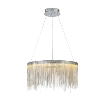 LED Luxury Tassel Chandelier Round Aluminum Chain Light Modern Lamp Luminaire Chrome Color Lighting Fixture 
LED Luxury Tassel Chandelier Round Aluminum Chain Light Modern Lamp Luminaire Chrome Color Lighting Fixture