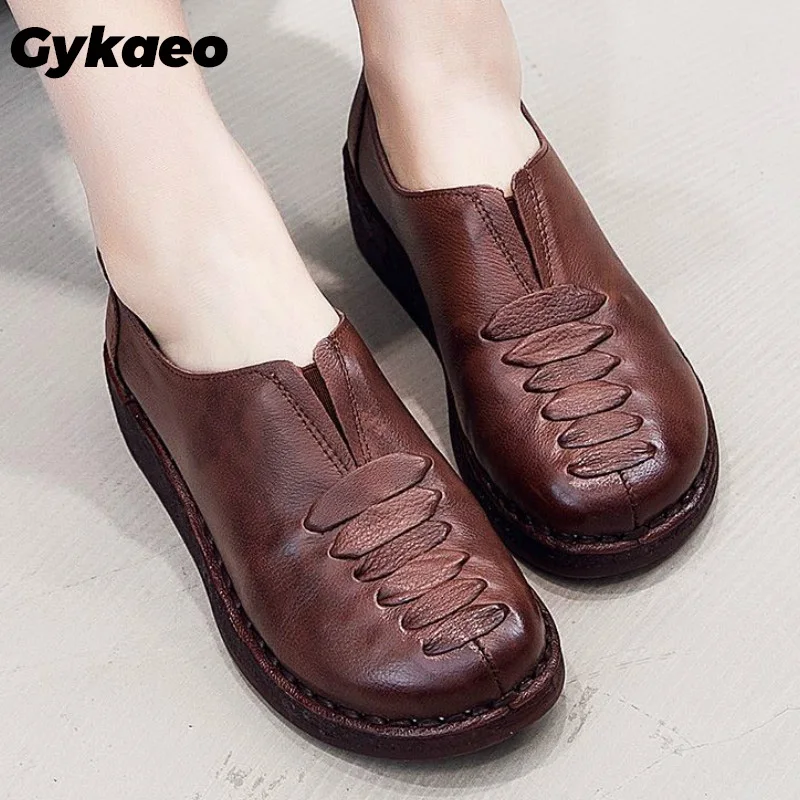 Gykaeo 2020 Spring Ladies Genuine Leather Handmade Shoes Women Retro Flat Shoes Woman Autumn Soft Loafers Flats Zapatos De Mujer
Gykaeo 2020 Spring Ladies Genuine Leather Handmade Shoes Women Retro Flat Shoes Woman Autumn Soft Loafers Flats Zapatos De Mujer