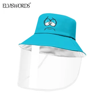 ELVISWORDS Cartoon Sad Face Print Men Anti-Rain Bucket Hat Dustproof Detachable Clear Facial Mask Ladies Summer Dual-use Sun Hat
ELVISWORDS Cartoon Sad Face Print Men Anti-Rain Bucket Hat Dustproof Detachable Clear Facial Mask Ladies Summer Dual-use Sun Hat