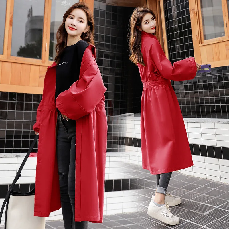 Fold-down Collar Elegant Solid Color Simple Versatile Long Sleeve Fashion Slim Fit 2019 Autumn Trench Coat
Fold-down Collar Elegant Solid Color Simple Versatile Long Sleeve Fashion Slim Fit 2019 Autumn Trench Coat