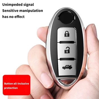 Car Key Case TPU All Inclusive Three Button Key Protector Cover for Nissan Qashqai J10 J11 X-Trail T31 T32(Silver)
Car Key Case TPU All Inclusive Three Button Key Protector Cover for Nissan Qashqai J10 J11 X-Trail T31 T32(Silver)