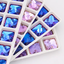 10Pcs K9 Violet Blue Shiny Square Crystal Glass Rhinestones Buttons Flat Back Rhinestone For Sew On Clothing Crafts Stage Wear
10Pcs K9 Violet Blue Shiny Square Crystal Glass Rhinestones Buttons Flat Back Rhinestone For Sew On Clothing Crafts Stage Wear